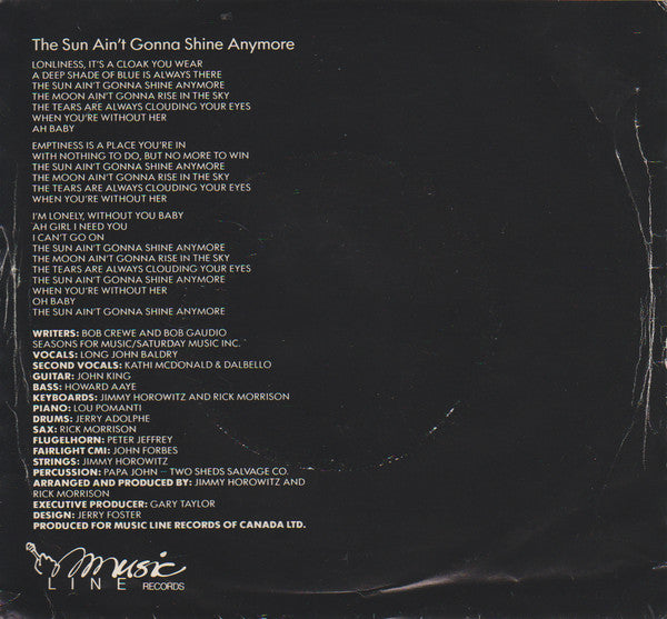 Long John Baldry : The Sun Ain't Gonna Shine Anymore (7", Single)