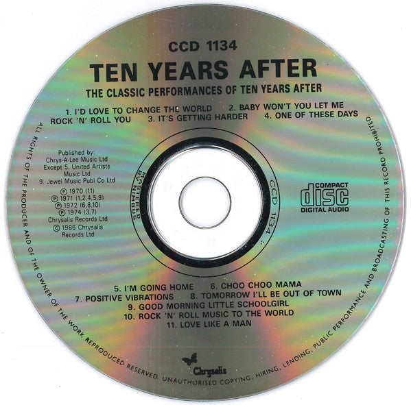 Ten Years After : The Classic Performances Of Ten Years After (CD, Comp)
