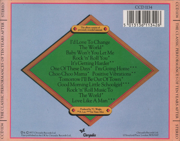 Ten Years After : The Classic Performances Of Ten Years After (CD, Comp)