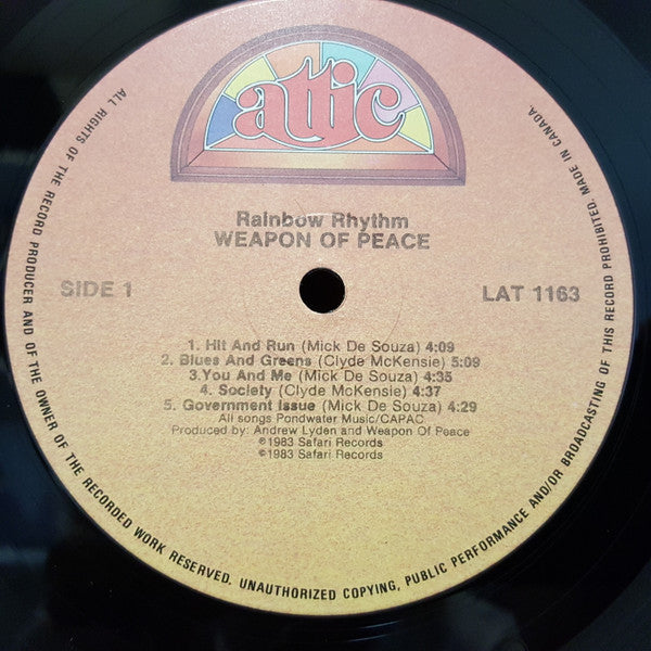 Weapon Of Peace : Rainbow Rhythm (LP, Album)
