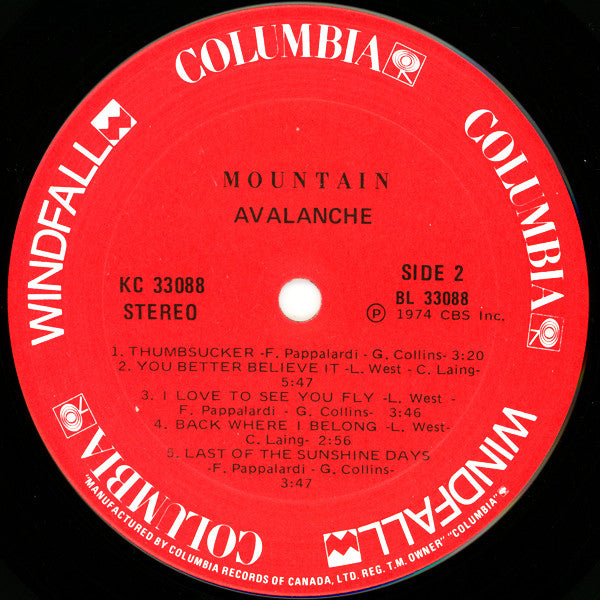 Mountain : Avalanche (LP, Album)
