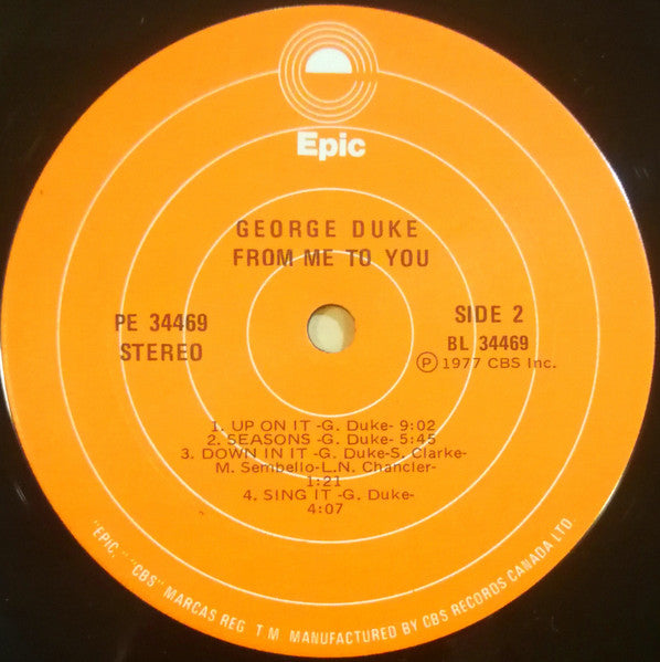 George Duke : From Me To You (LP, Album)