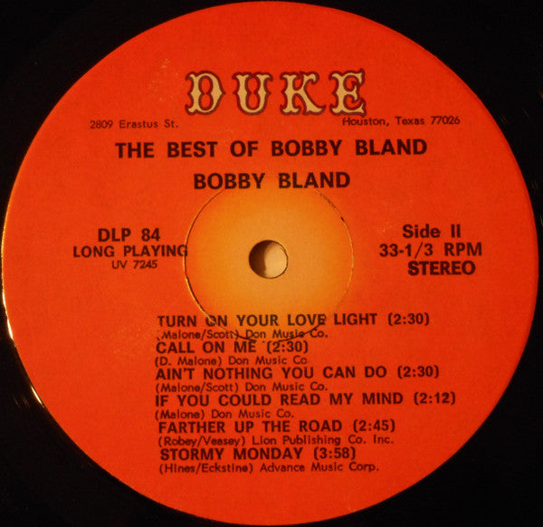 Bobby Bland : The Best Of Bobby Bland (LP, Comp)