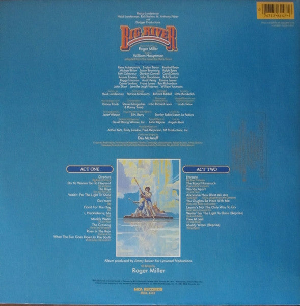 William Hauptman & Roger Miller : Big River (Original Broadway Cast) (LP, Gat)