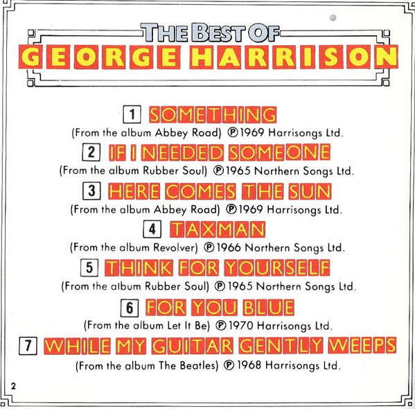 George Harrison : The Best Of George Harrison (CD, Comp)
