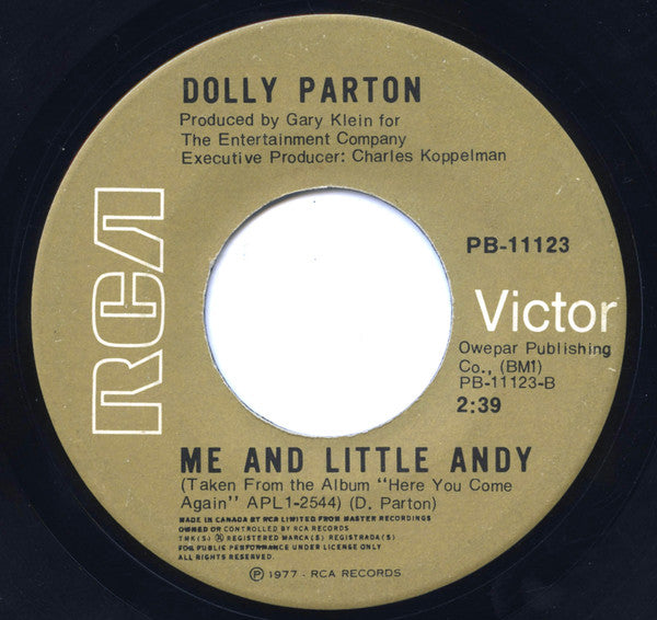 Dolly Parton : Here You Come Again (7", Single)