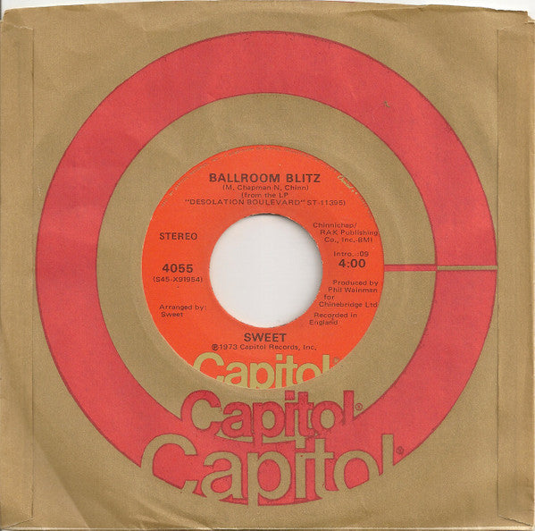 Sweet* : Ballroom Blitz (7", Single, Jac)