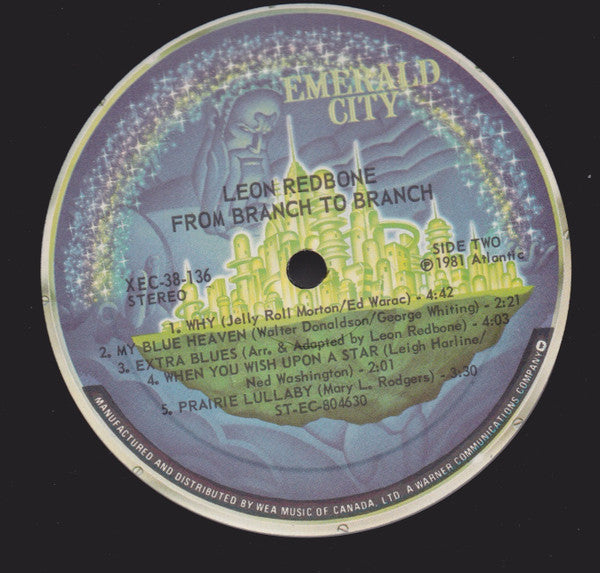 Leon Redbone : From Branch To Branch (LP, Album)