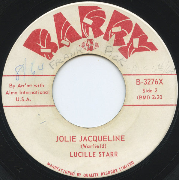 Lucille Starr : Yours (7")