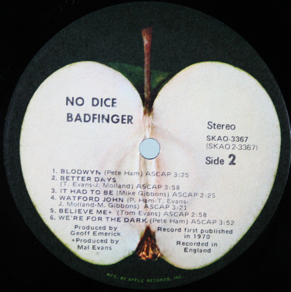 Badfinger : No Dice (LP, Album, RP, 2nd)