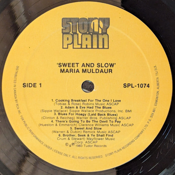 Maria Muldaur : Sweet And Slow (LP, Album)