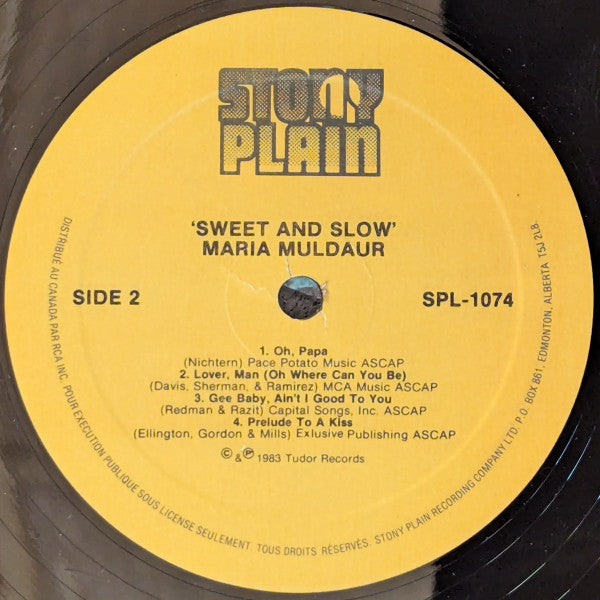 Maria Muldaur : Sweet And Slow (LP, Album)