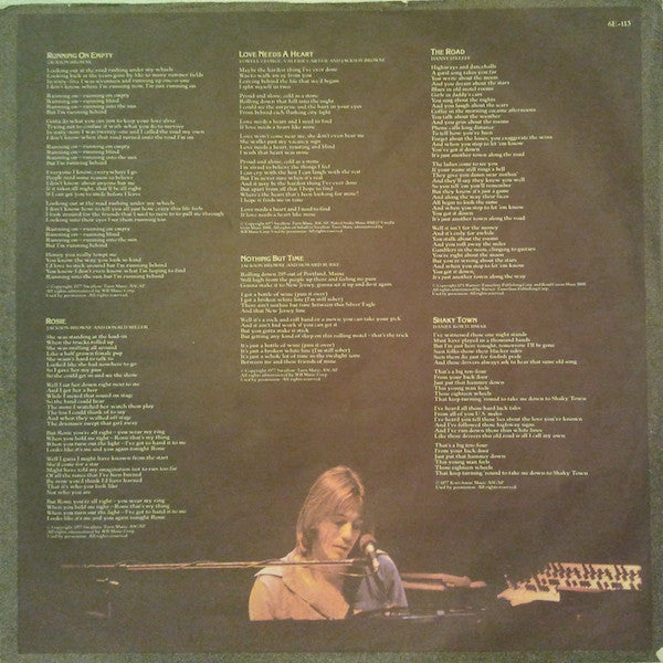 Jackson Browne : Running On Empty (LP, Album, Imp)