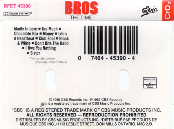 Bros : The Time (Cass, Album, Dol)
