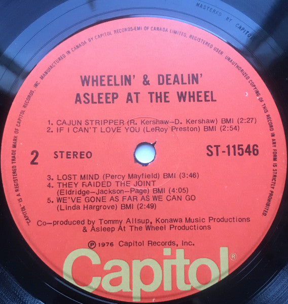 Asleep At The Wheel : Wheelin' And Dealin' (LP, Album)