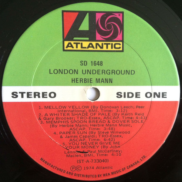 Herbie Mann : London Underground (LP, Album)