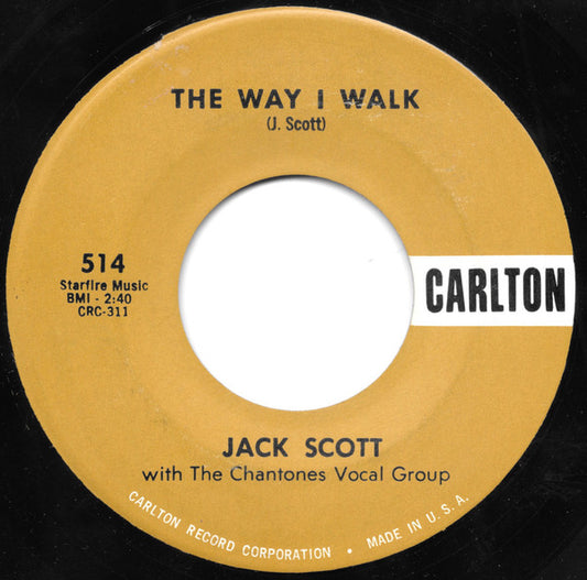 Jack Scott : The Way I Walk / Midgie (7", Single)