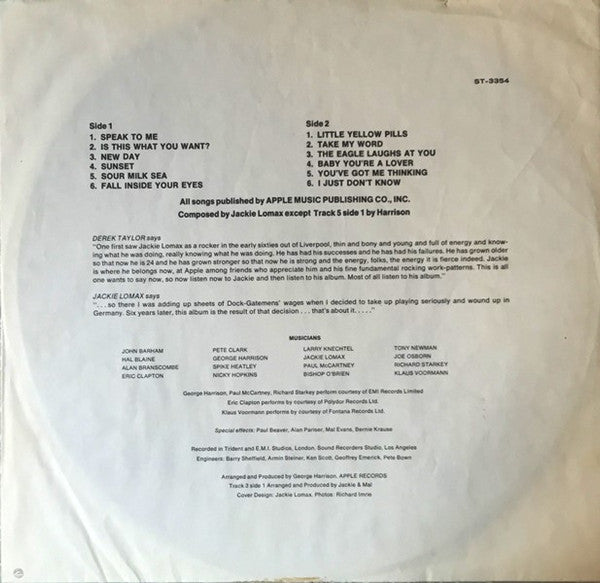 Jackie Lomax : Is This What You Want? (LP, Album, LA )