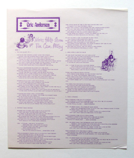 Eric Andersen (2) : More Hits From Tin Can Alley (LP, Album)