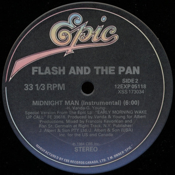 Flash And The Pan* : Midnight Man (12", Single)