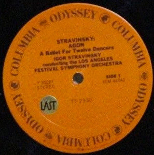 Igor Stravinsky Conducts The Los Angeles Festival Symphony Orchestra : Stravinsky Conducts His Agon And Canticum Sacrum (LP)
