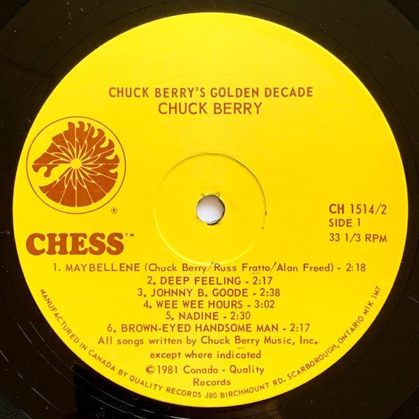 Chuck Berry : Chuck Berry's Golden Decade (The Original Two Albums) (2xLP, Comp)