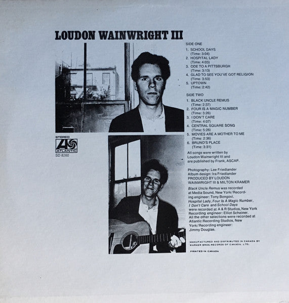 Loudon Wainwright III : Loudon Wainwright III (LP, Album)