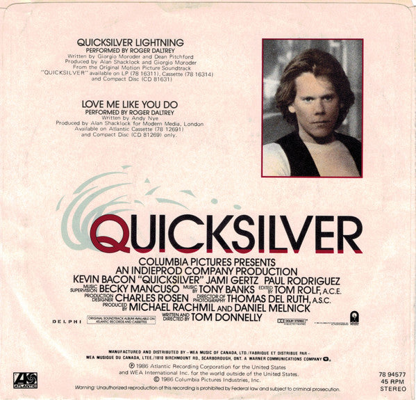 Roger Daltrey : Quicksilver Lightning (7", Single)