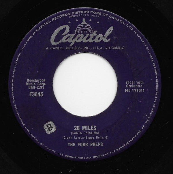 The Four Preps : 26 Miles (Santa Catalina) (7")