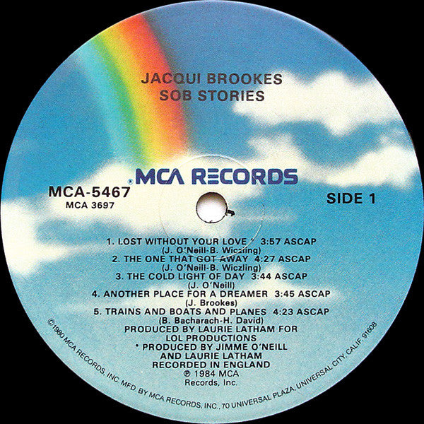 Jacqui Brookes : Sob Stories (LP, Album)