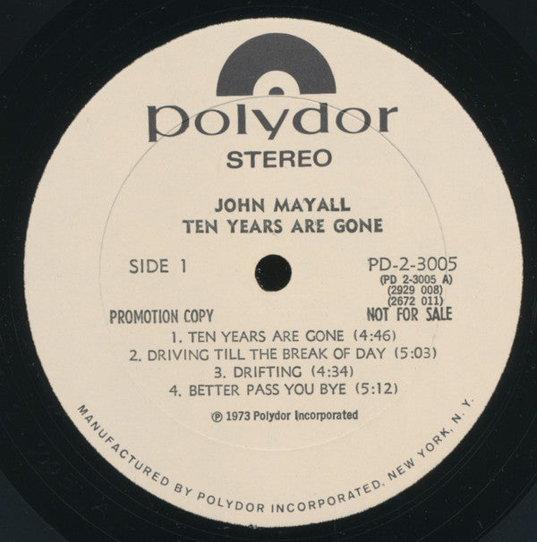 John Mayall : Ten Years Are Gone (2xLP, Album, Promo, Gat)