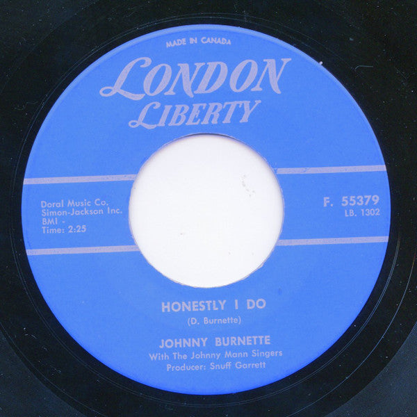 Johnny Burnette : God, Country And My Baby / Honestly I Do (7", Single)