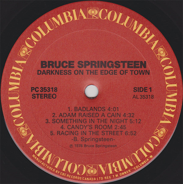 Bruce Springsteen : Darkness On The Edge Of Town (LP, Album)