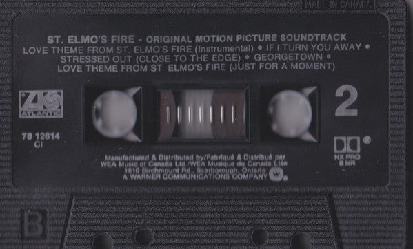 Various : St. Elmo's Fire (Original Motion Picture Soundtrack) (Cass, Album, Dol)
