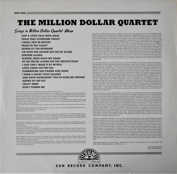 The Million Dollar Quartet : The Million Dollar Quartet (LP, Album)