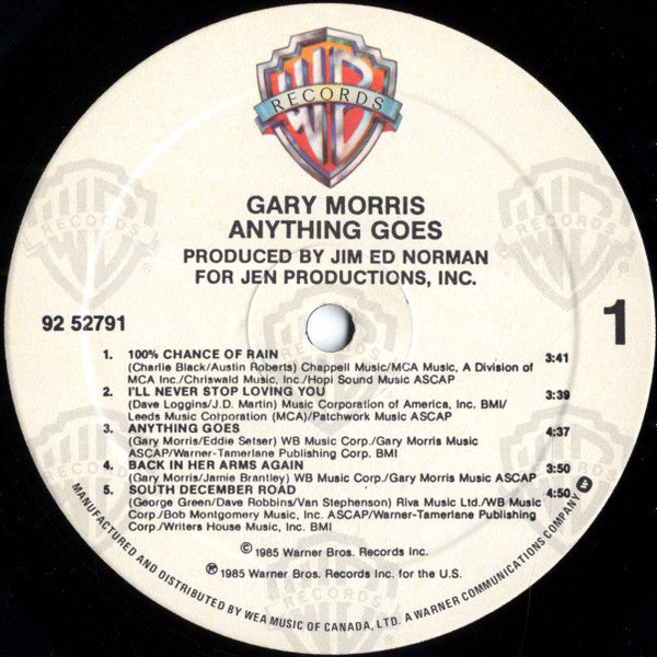 Gary Morris : Anything Goes (LP, Album)