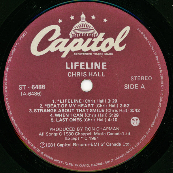 Chris Hall (5) : Lifeline (LP, Album)