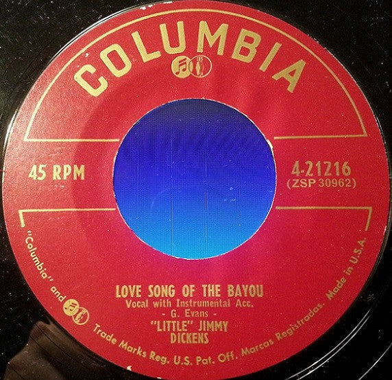 Little Jimmy Dickens : Love Song Of The Bayou / You Better Not Do That (7")
