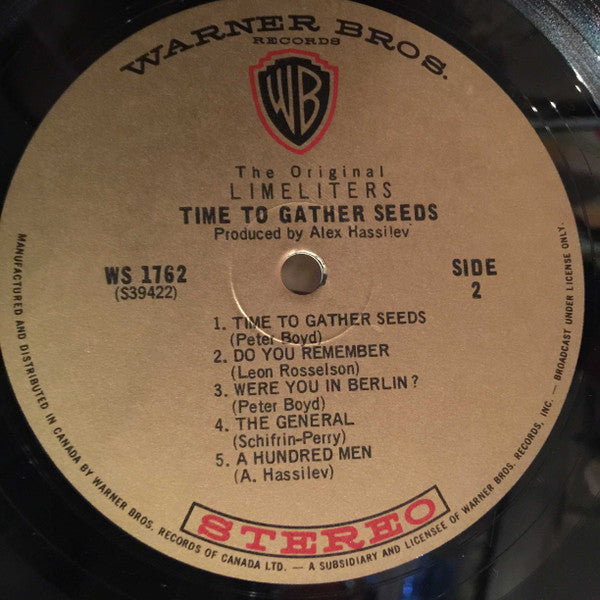 The Limeliters : Time To Gather Seeds (LP, Album)