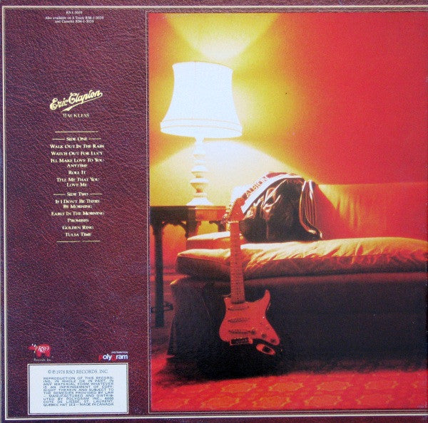 Eric Clapton : Backless (LP, Album, Gat)