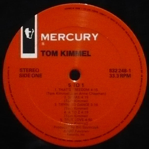 Tom Kimmel : 5 To 1 (LP, Album)