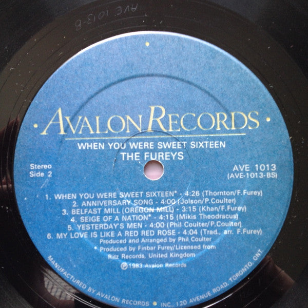 The Fureys & Davey Arthur : When You Were Sweet Sixteen (LP, Album)