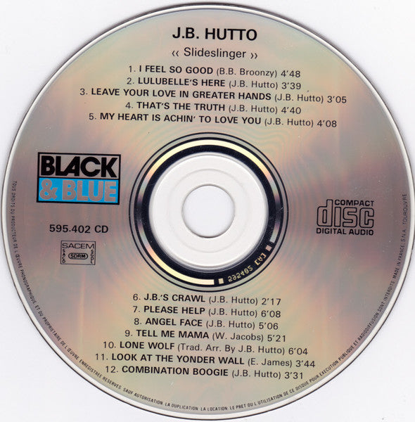 J.B. Hutto : Slideslinger (CD, Album, RE)