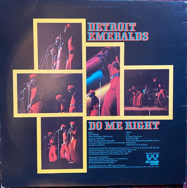Detroit Emeralds : Do Me Right (LP, Album, Pit)