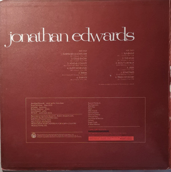 Jonathan Edwards (2) : Jonathan Edwards (LP, Album)
