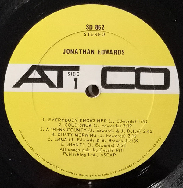 Jonathan Edwards (2) : Jonathan Edwards (LP, Album)