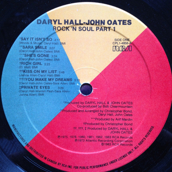 Daryl Hall & John Oates : Rock 'N Soul Part I (LP, Comp)
