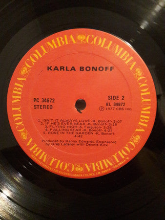 Karla Bonoff : Karla Bonoff (LP, Album)