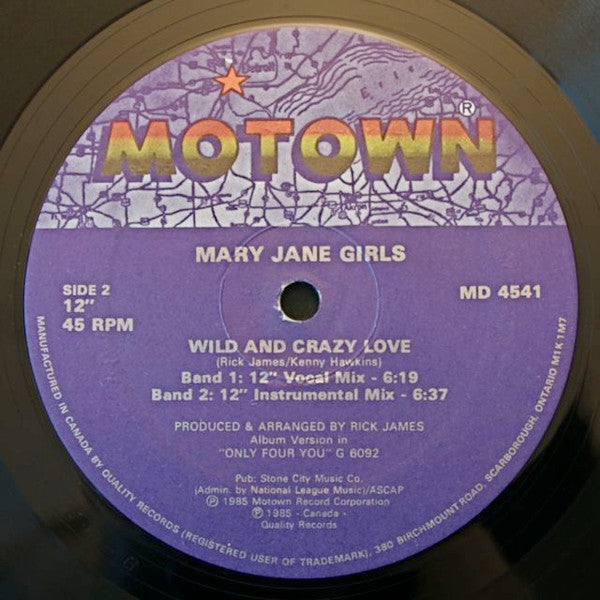 Mary Jane Girls : Wild And Crazy Love (12", Single)