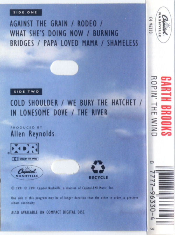 Garth Brooks : Ropin' The Wind (Cass, Album, Dol)